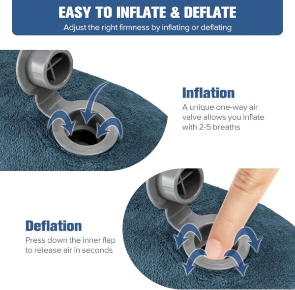 Rewondah Inflatable Travel Pillow for Sleeping Air... - Image 6