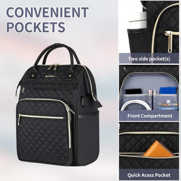 EMPSIGN 17 Inch Laptop Backpack for Women, Work Bu... - Image 5