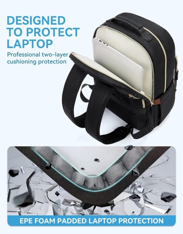 BOSTANTEN 15.6 Inch Laptop Backpack for Women- Col... - Image 5