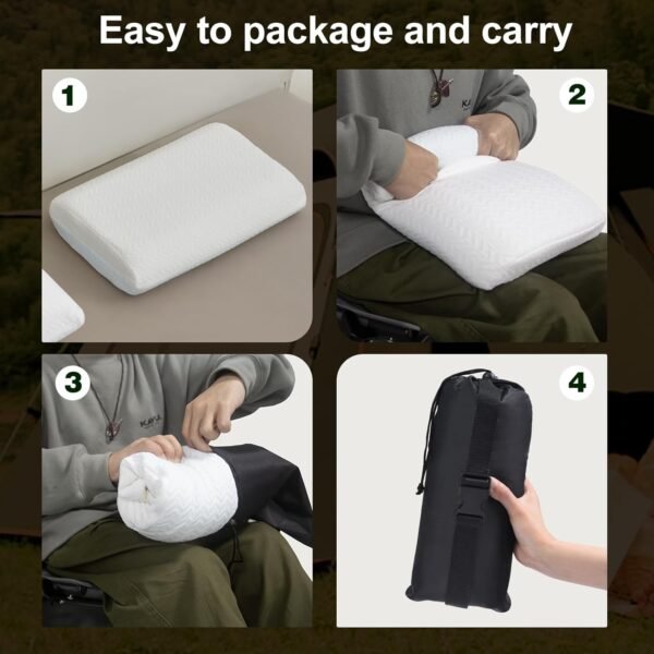 Vekkia Travel Pillow, Camping Pillow with Washable... - Image 4