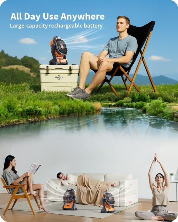Portable Battery Operated Fan, 20000mAh Rechargeab... - Image 4
