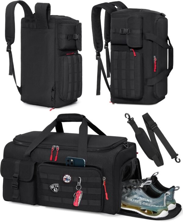 RAINSMORE Gym Bag for Men, 45L Sports Travel Duffe... - Image 2