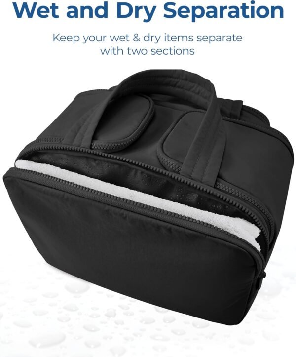 BAGSMART Travel Toiletry Bag, Lightweight Large Wi... - Image 5