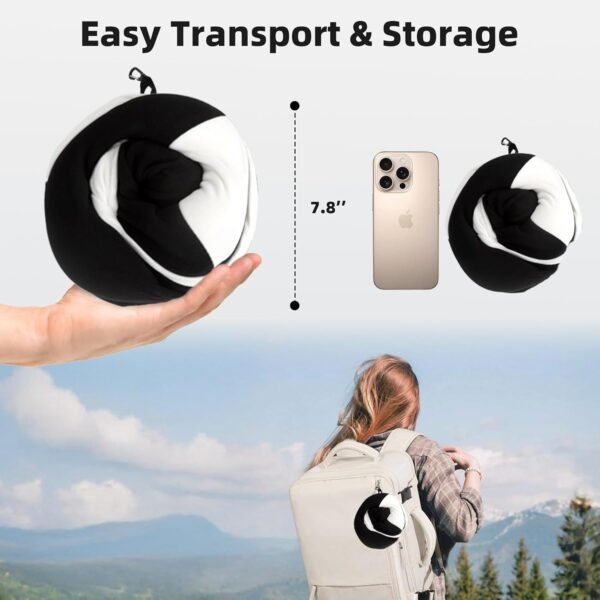 Privacy-Friendly Hooded Travel Pillow for Kids & A... - Image 9