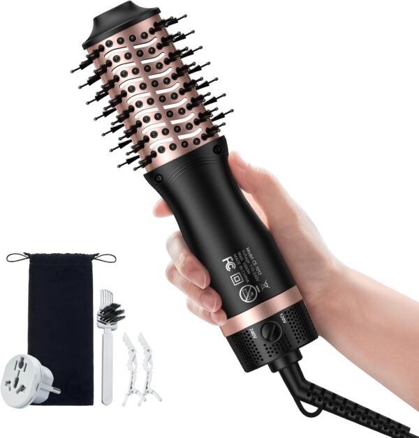 slopehill Mini Dual Voltage Hair Dryer Brush,1000 ... - Image 2