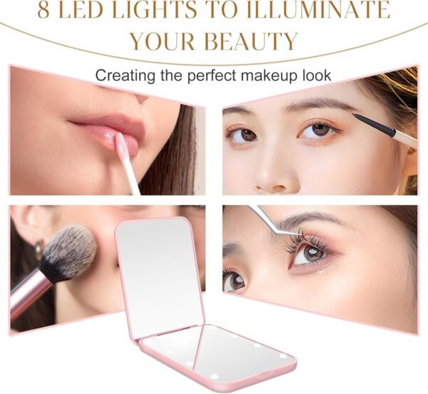 Compact Mirror, 1X/3X Magnification LED Pocket Mir... - Image 3