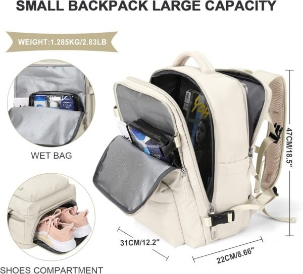 WONHOX Large Travel Backpack Carry on Flight Appro... - Image 4