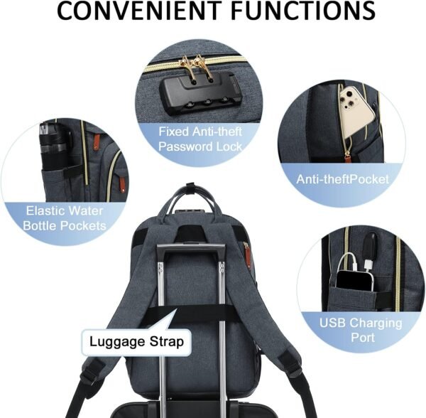 LOVEVOOK Laptop Backpack Purse for Women & Men, Un... - Image 5