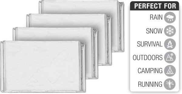 Swiss Safe Emergency Mylar Thermal Blankets + Bonu... - Image 4