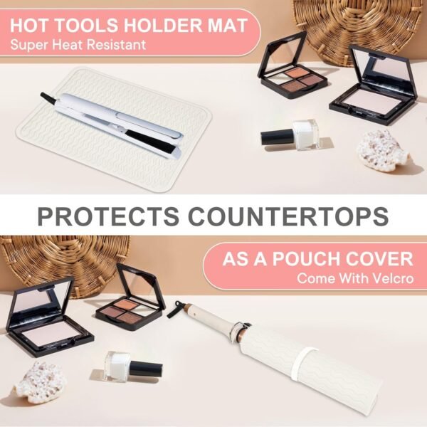 Oversize Silicone Heat Resistant Mat, Portable Tra... - Image 7