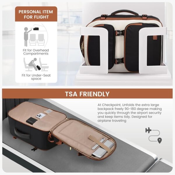 LOVEVOOK Travel Backpack for Women Men, TSA Carry ... - Image 6