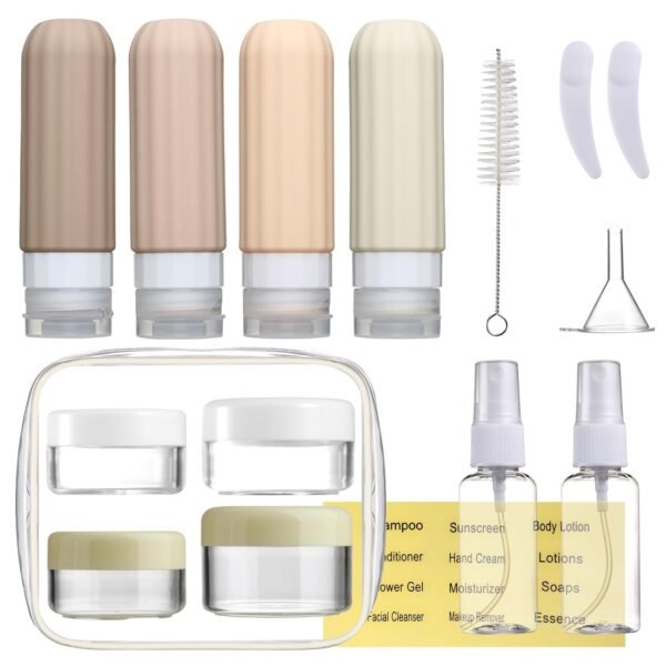 16 Pack Travel Bottles Set for Toiletries, Leakpro... - Image 2