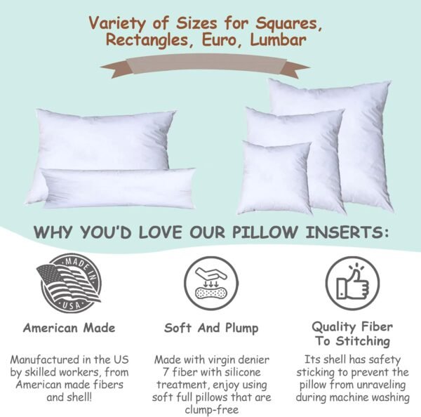 Pillowflex Synthetic Down Pillow Insert - 12x16 Do... - Image 10