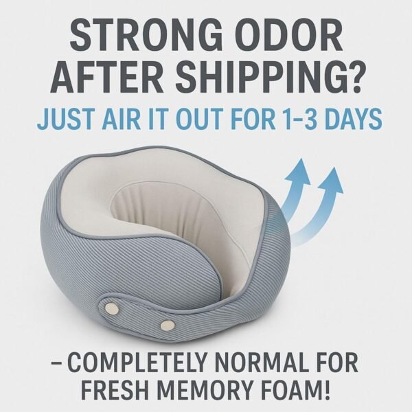 Travel Neck Pillow – Soft Memory Foam Airplane Pil... - Image 3