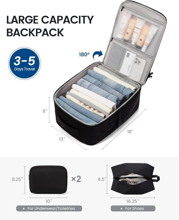 LOVEVOOK Travel Backpack for Men, 40L Carry on Bac... - Image 3