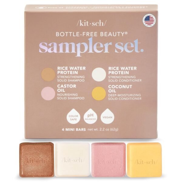Kitsch 4pc Sampler Solid Shampoo and Conditioner S... - Image 2