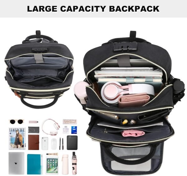 LOVEVOOK Laptop Backpack Purse for Women & Men, Un... - Image 3
