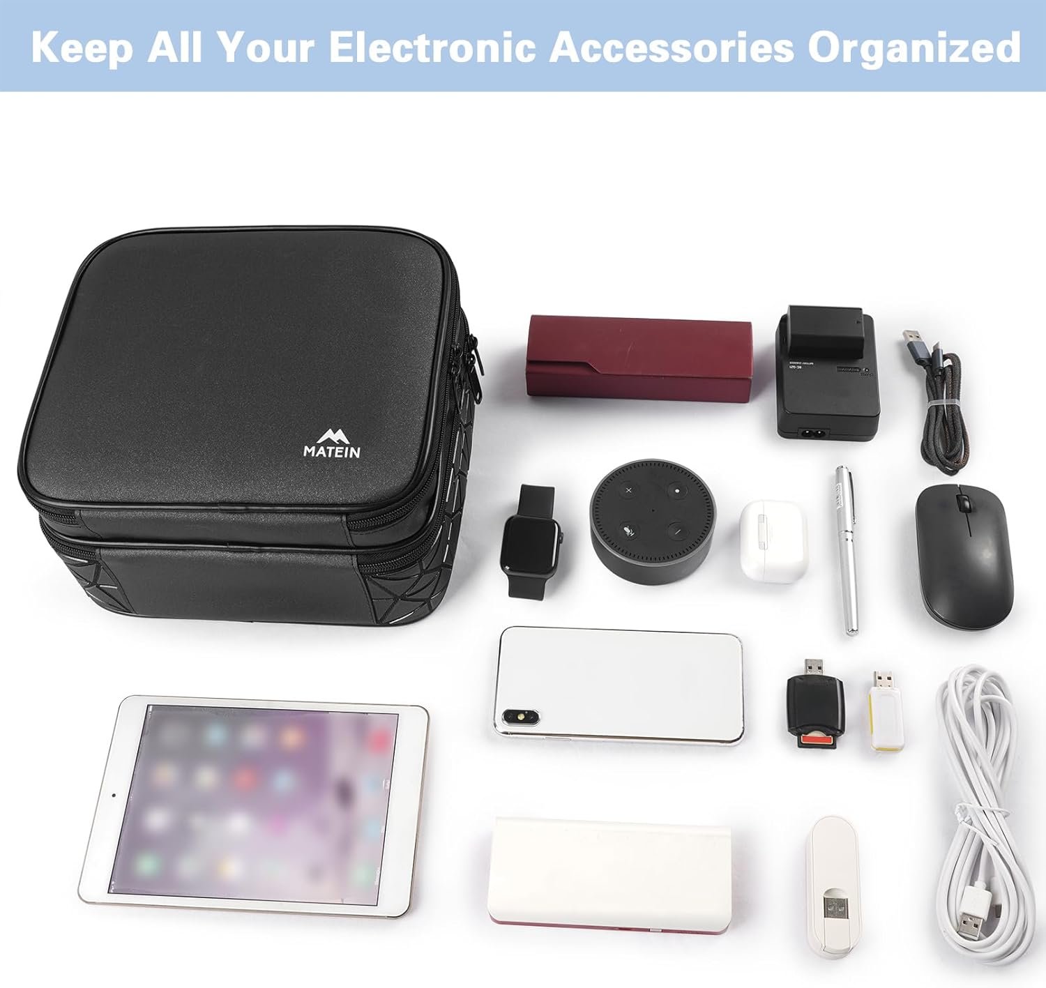 MATEIN Cord Organizer Case with Adjustable Divider... - Image 7