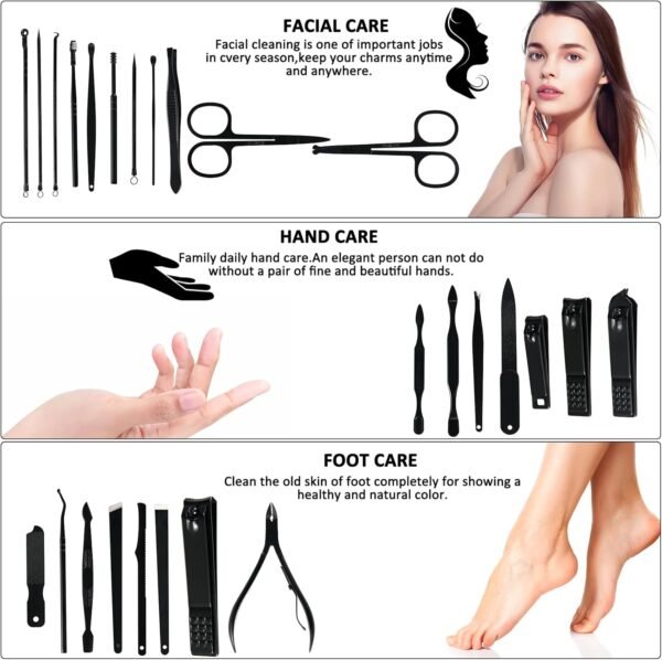 Manicure Set Professional Nail Clipper Kit-26 Piec... - Image 5