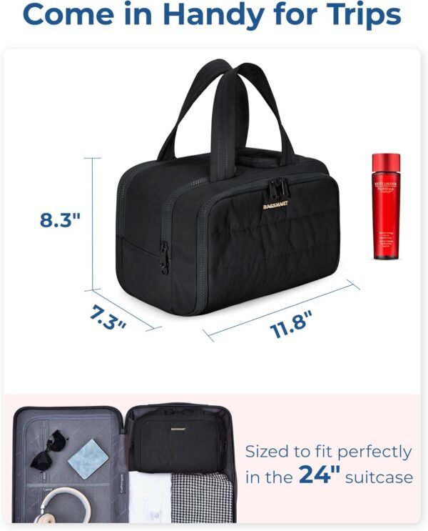 BAGSMART Travel Toiletry Bag, Lightweight Large Wi... - Image 7