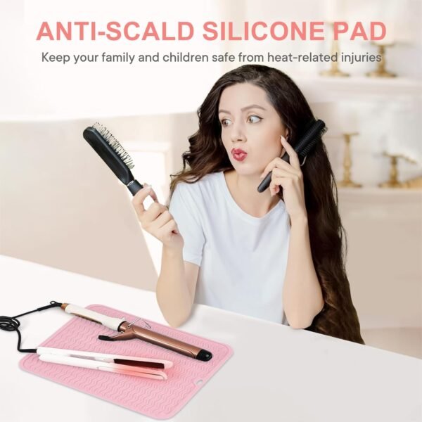 Oversize Silicone Heat Resistant Mat, Portable Tra... - Image 3