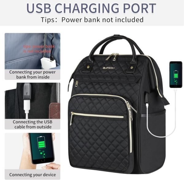 EMPSIGN 17 Inch Laptop Backpack for Women, Work Bu... - Image 7