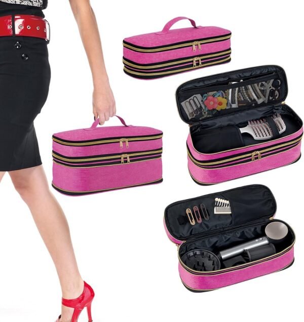 Hair Dryer Travel Carrying Case, Curling Iron Stor... - Image 2