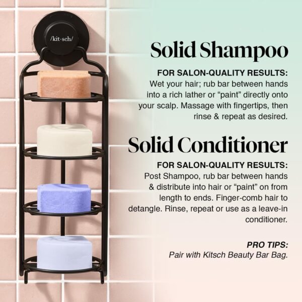 Kitsch 4pc Sampler Solid Shampoo and Conditioner S... - Image 4