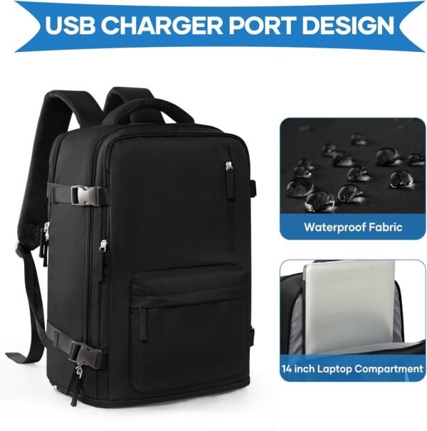 WONHOX Large Travel Backpack Carry on Flight Appro... - Image 6