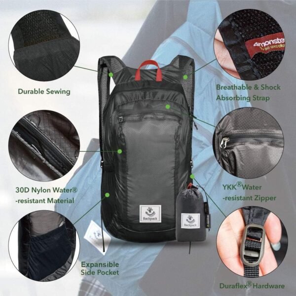 4Monster Hiking Daypack,Water Resistant Lightweigh... - Image 3