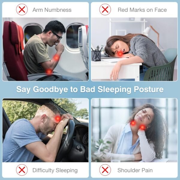 MoKo Inflatable Travel Pillow, Comfortable Neck Pi... - Image 3