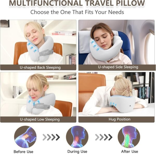 2in1 Ergonomic Memory Foam Travel Neck Pillow – 20... - Image 4
