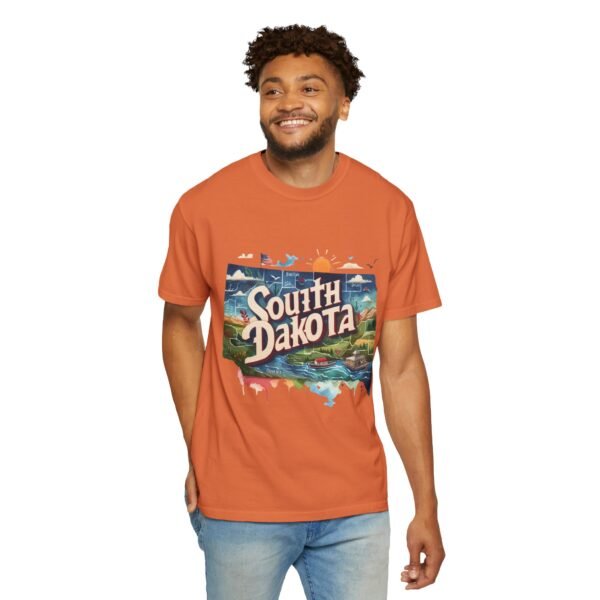 South Dakota Unisex Garment-Dyed T-shirt, Vintage South Dakota Tee, Travel Souvenir Shirt, Perfect for Vacation or Gift, Casual Wear, [...] - Image 36