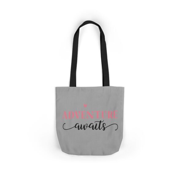 Adventure Awaits Canvas Tote Bag with 5-Color Straps, Reusable Shopping Bag, Beach Tote, Travel Bag, Gift for Adventurers, Eco-Friendly Tote - Image 7