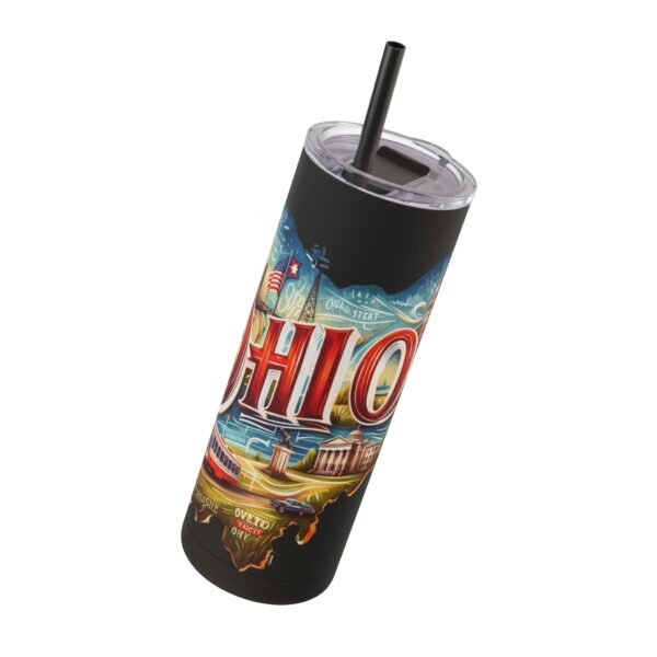 Ohio-themed Skinny Matte Tumbler, Stylish Travel Mug, Personalized Gift, Drinkware for Any Occasion, Home and Office Decor, Unique [...] - Image 7