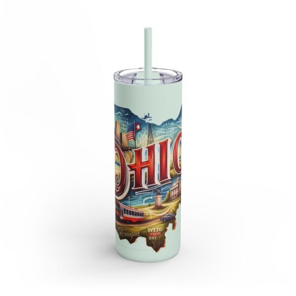 Ohio-themed Skinny Matte Tumbler, Stylish Travel Mug, Personalized Gift, Drinkware for Any Occasion, Home and Office Decor, Unique [...] - Image 19