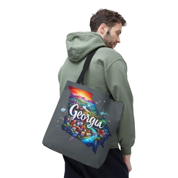Georgia Tote Bag, Colorful State Map Tote, Travel Bag, Gift for Travelers, Stylish Grocery Tote, Eco-Friendly Bag - Image 9