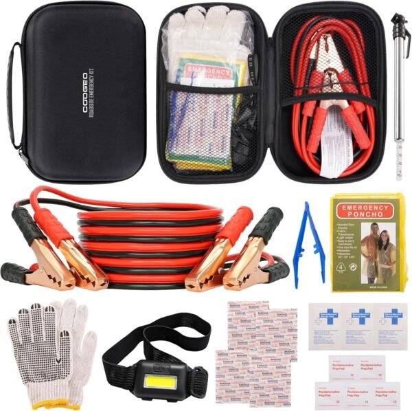 Car Emergency Kit with Battery Jumper Cables,Car A... - Image 2