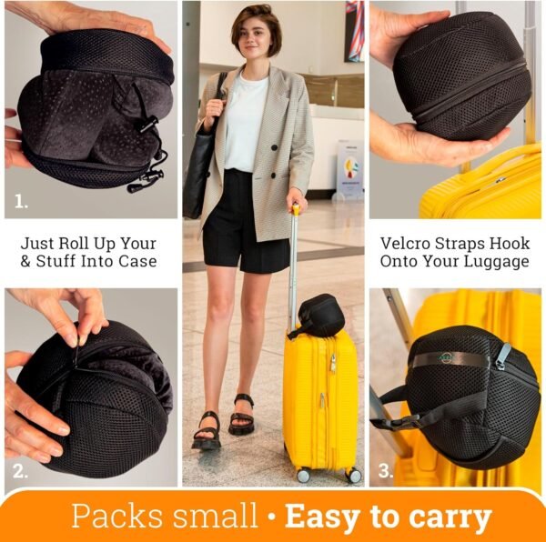 Memory Foam Travel Pillow for Airplanes - Best Air... - Image 8