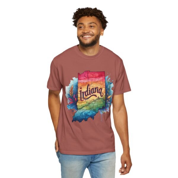 Colorful Indiana T-Shirt, Unisex State Tee, Garment-Dyed Shirt, Indiana Pride Apparel, Travel Souvenir, Gift for Locals - Image 72