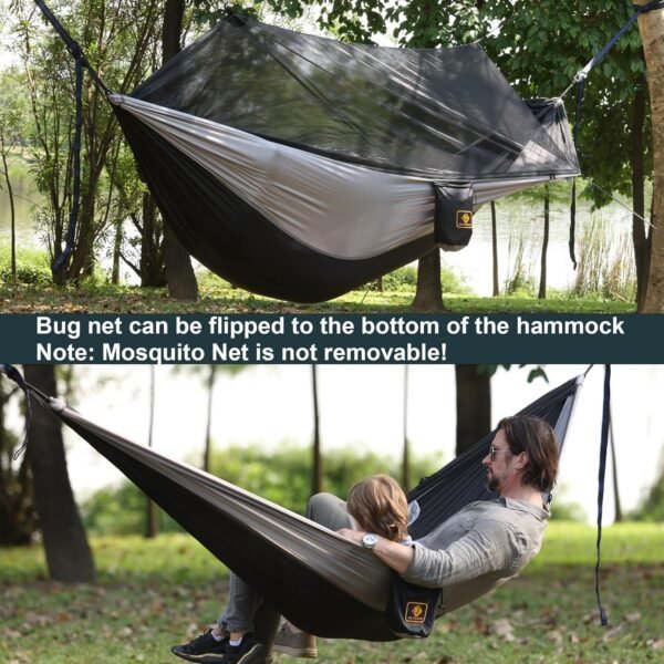 Camping Hammock with Net,Travel Portable Lightweig... - Image 4
