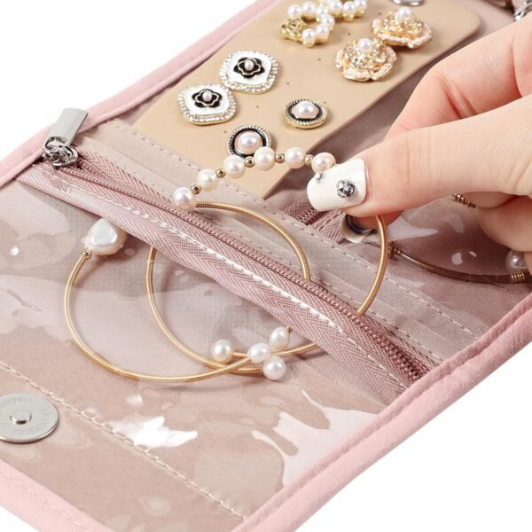 BELALIFE Travel Jewelry Case Organizer, Small Fold... - Image 8