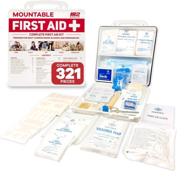 M2 BASICS Complete 321 Piece First Aid Kit | Home,... - Image 9