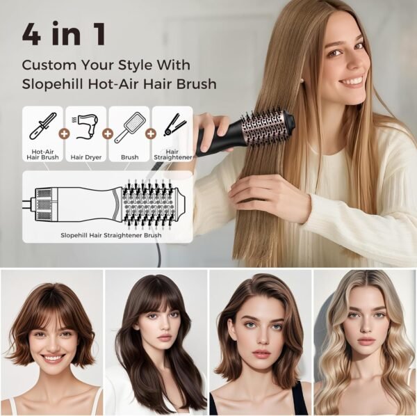 slopehill Mini Dual Voltage Hair Dryer Brush,1000 ... - Image 8