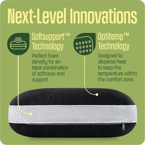 Camping Pillow: Dual Cover, Memory Foam Travel Pil... - Image 8
