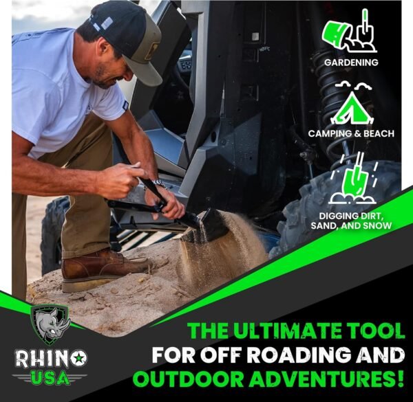 RHINO USA Folding Survival Shovel w/Pick - Heavy D... - Image 10