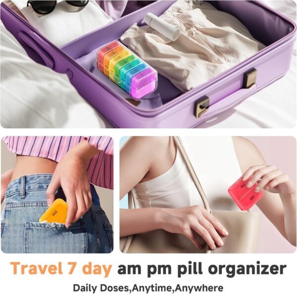 Zoksi Pill Organizer 2 Times a Day, Weekly 7 Day P... - Image 6