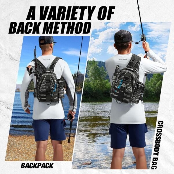 Piscifun Fishing Tackle Backpack with Rod & Gear H... - Image 3