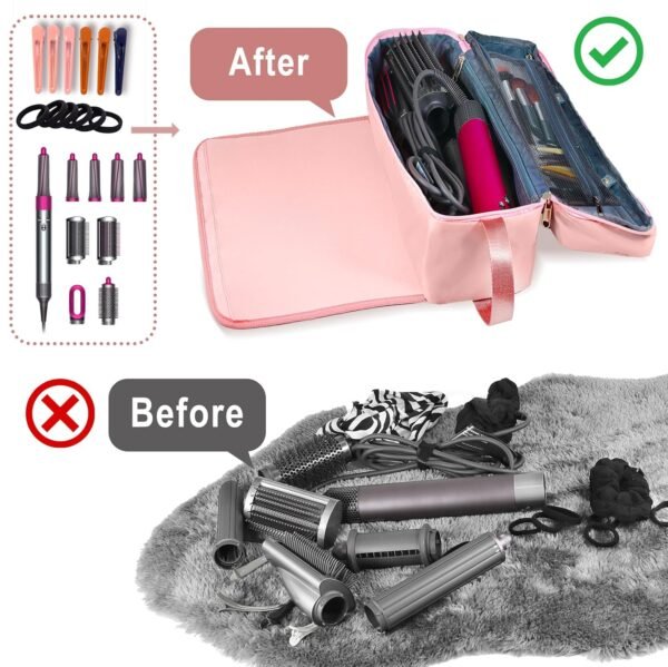 Hair Tools Travel Bag with Heat Resistant Pad, Dou... - Image 5
