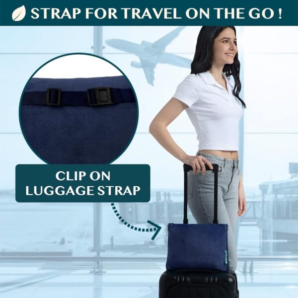 PAVILIA Travel Blanket Pillow, Soft Airplane Blank... - Image 4